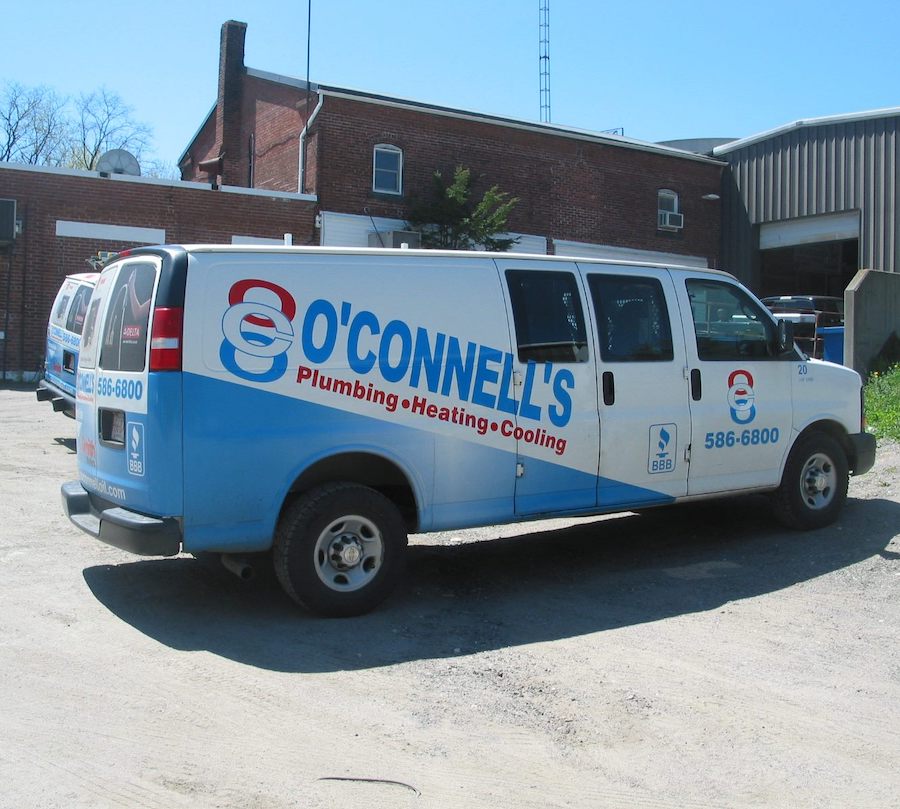 O'Connell Oil HVAC Service Van in Pittsfield, MA